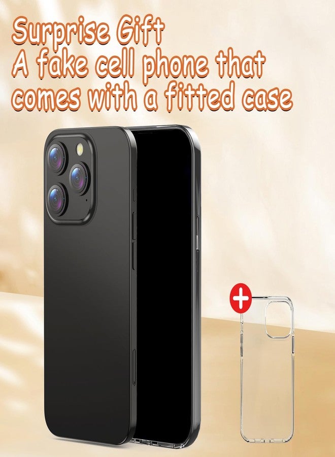 Blue Union Fake Phone Dummy Prop Phone, Prank Stuff Decoy Phone Pear Phone Non-Working Phone 15 Pro, Display Phone Look Like Real Phone 15 Pro (Black) - Image 2